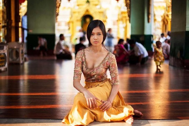 Woman in Yangon Myanmar